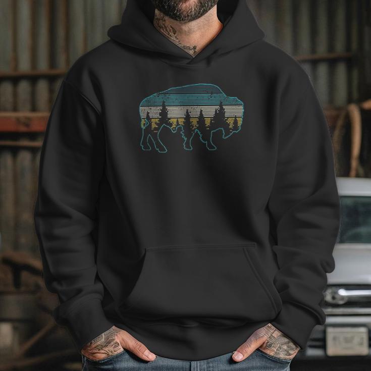 Bison American Buffalo Vintage Hoodie Gifts for Her