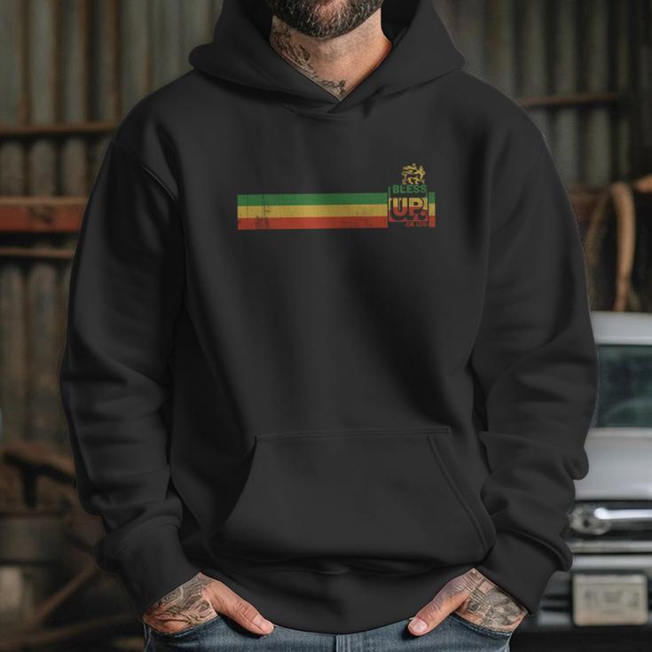 Bless Up Rasta Jamaica Roots Rock Reggae Hoodie Gifts for Her