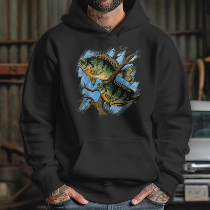 Bluegill Illustration Fishing Hoodie Gifts for Her