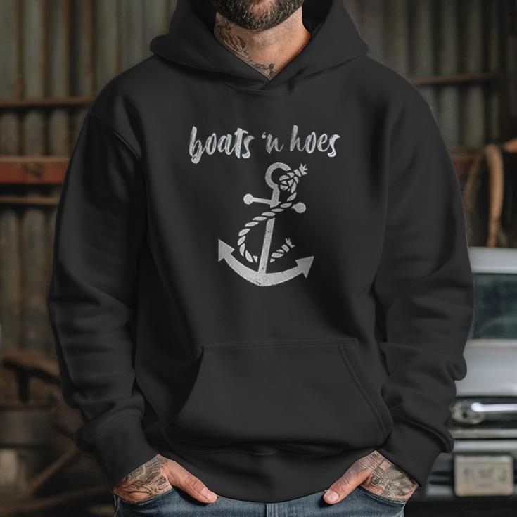 Boats N Hoes Funny Nautical Comedy Lake Ocean Hoodie Gifts for Her