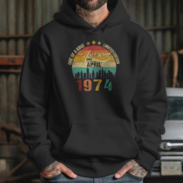 Born In April 1974 Vintage 47Th Birthday 47 Years Old Bday Hoodie Gifts for Her