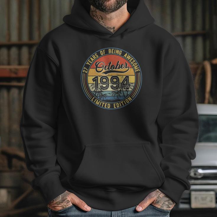 Born In October 1994 27Th Birthday Gift Retro 27 Years Old Hoodie Gifts for Her