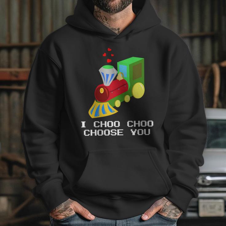 Boys Funny Valentines I Choo Choo Choose You Hoodie Gifts for Her