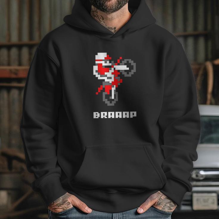 Braaap Dirt Bike Retro 8 Bit Video Game Gamer Hoodie Gifts for Her