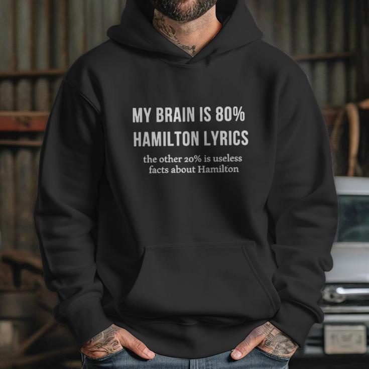 My Brain Is 80 Percent Hamilton Lyrics The Other 20 Percent Is Useless Fact About Hamilton Hoodie Gifts for Her