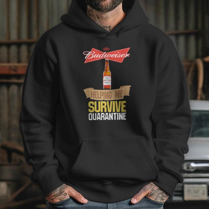 Budweiser Helping Me Survive Quarantine Hoodie Gifts for Her