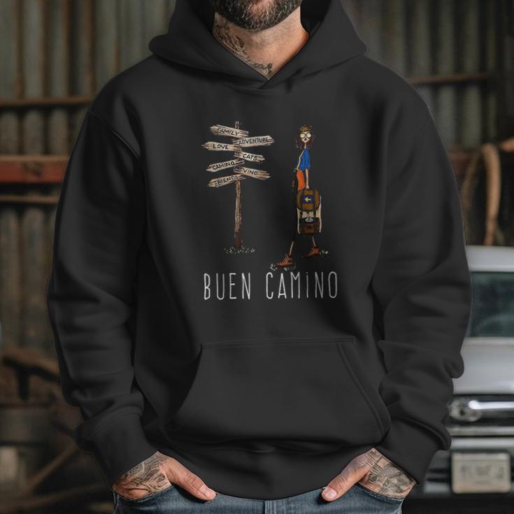 Buen Camino De Santiago Pilgrim Hiking Way Of St James Hoodie Gifts for Her