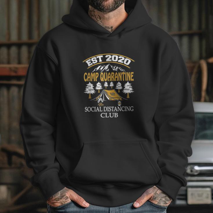 Camp Social Distancing Club Funny Camping Gift Hoodie Gifts for Her