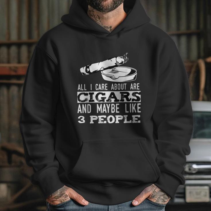 All I Care About Are Cigars And Maybe Like 3 People Cigar Graphic Design Printed Casual Daily Basic Hoodie Gifts for Her