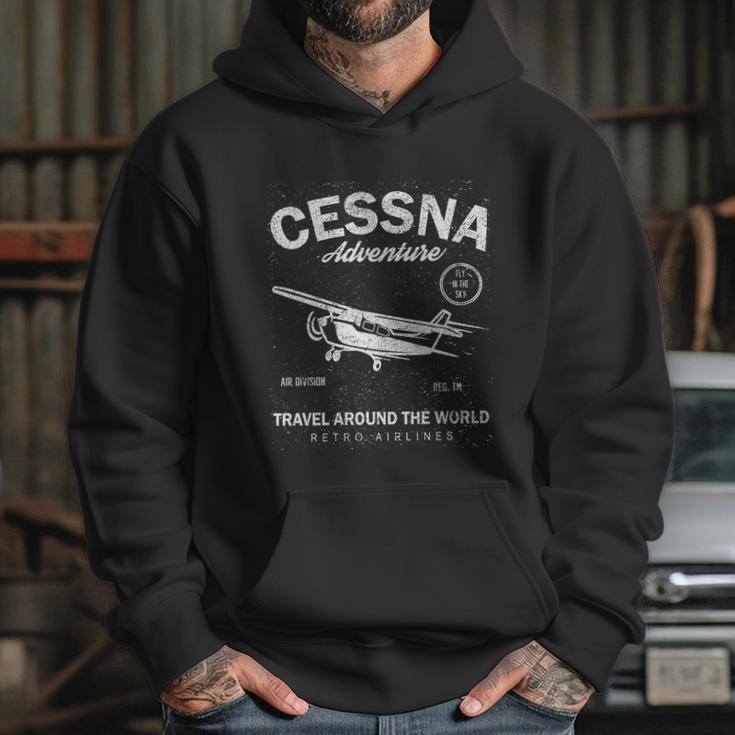 Cessna Distressed Hoodie Gifts for Her