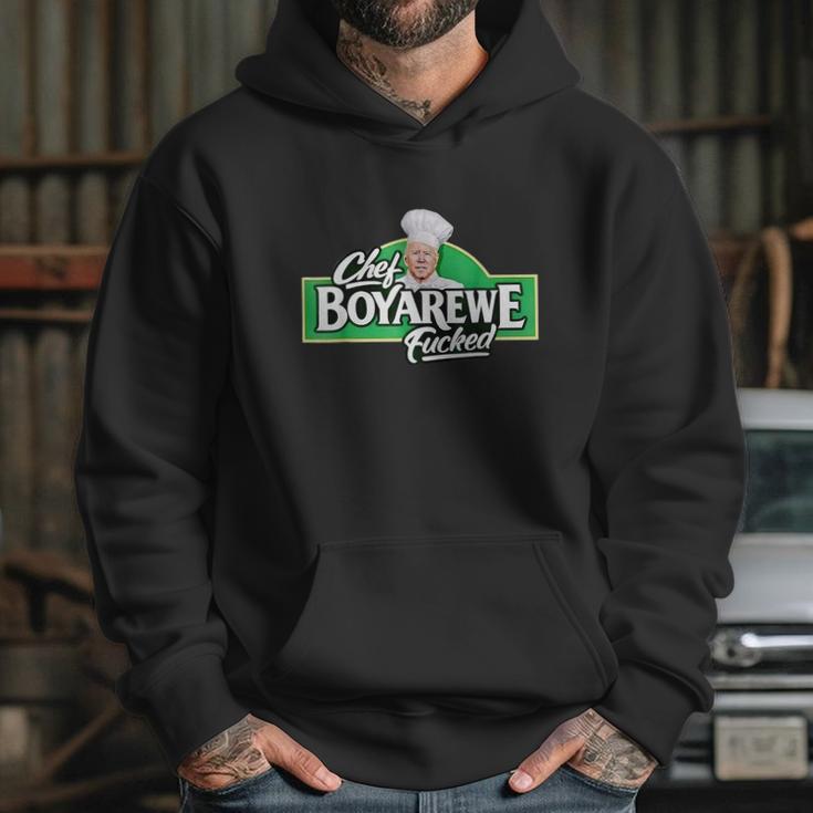 Chef Boyarewe Fucked Funny Anti Biden Pro Trump Graphic Design Printed Casual Daily Basic Hoodie Gifts for Her