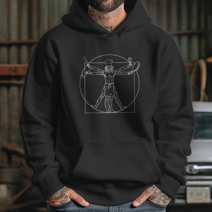 Chef Vitruvian Man Da Vinci Funny Cooking Gift Hoodie Gifts for Her