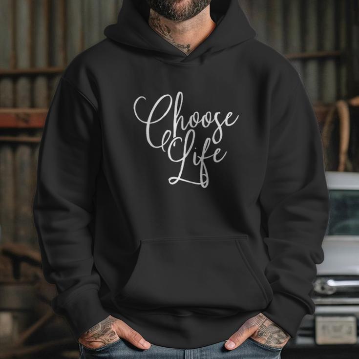 Choose Life Lettering Graphic Simple Hoodie Gifts for Her