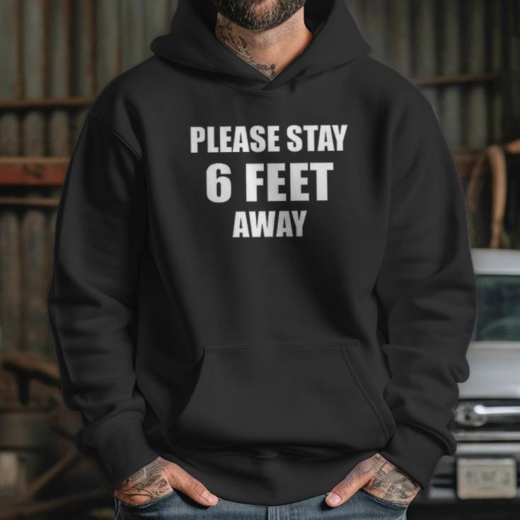 Circular Please Stay 6 Feet Away Social Distancing Hoodie Gifts for Her