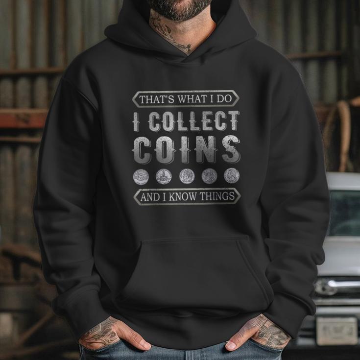 I Collect Coins Vintage Coin Collector Numismatist Graphic Design Printed Casual Daily Basic Hoodie Gifts for Her