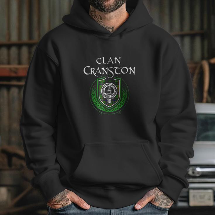 Cranston Surname Scottish Clan Tartan Crest Badge Hoodie Gifts for Her