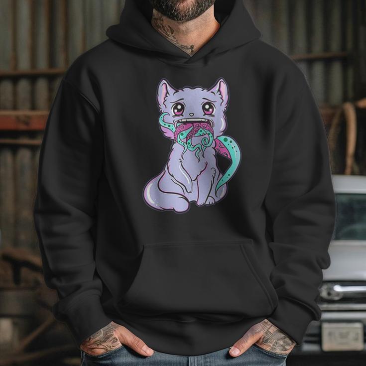 Creepy Kawaii Anime Cat Horror Pastel Goth Hoodie Gifts for Her