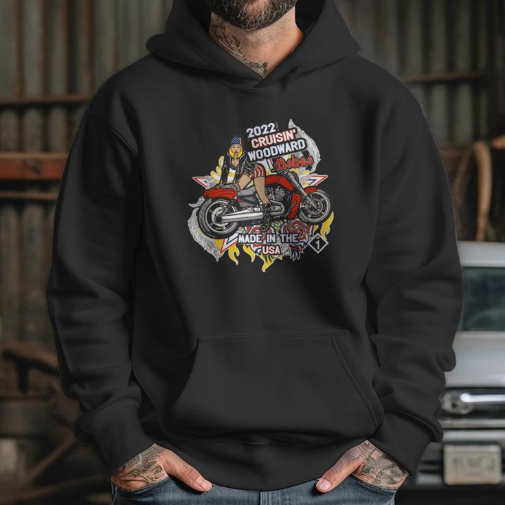 Cruising Woodward Motorcycle Babe 2022 M1 Hoodie Gifts for Her