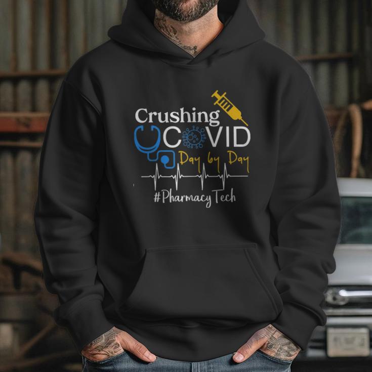 Crushing Dangerous Disease Day By Day Pharmacy Tech Hoodie Gifts for Her