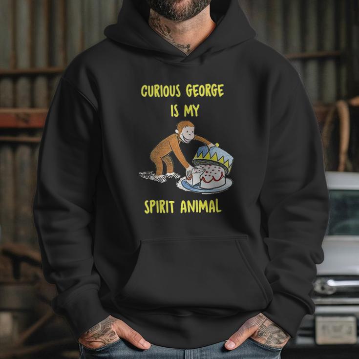 Curious George My Spirit Animal Eating Cake Hoodie Gifts for Her