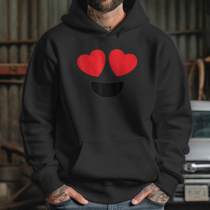 Cute Heart Eyes Emoji Face Halloween Costume Love Hoodie Gifts for Her