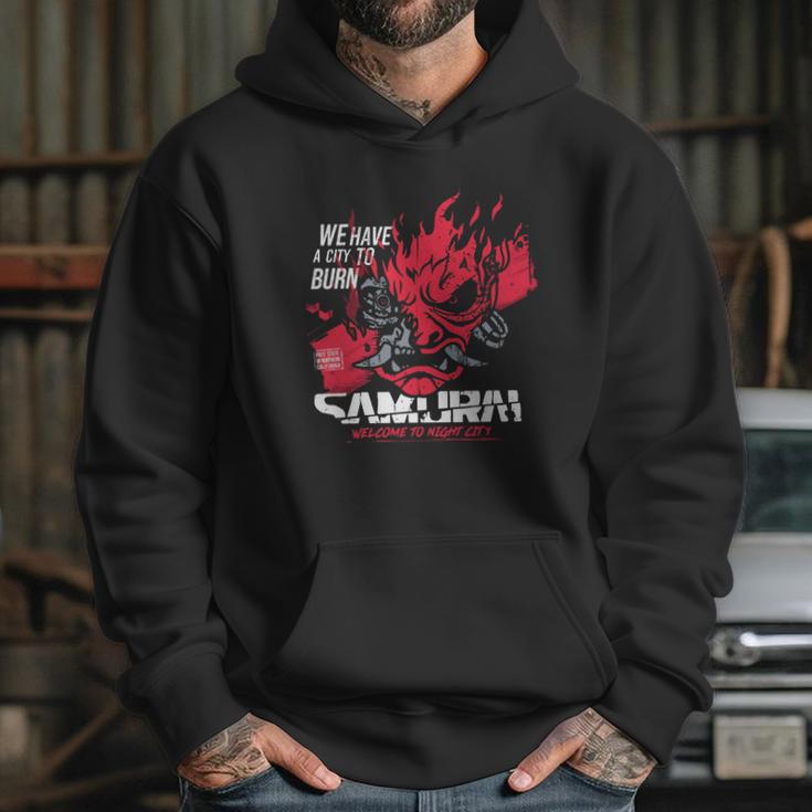 Cyberpunk Samurai Welcome To Night City Hoodie Gifts for Her