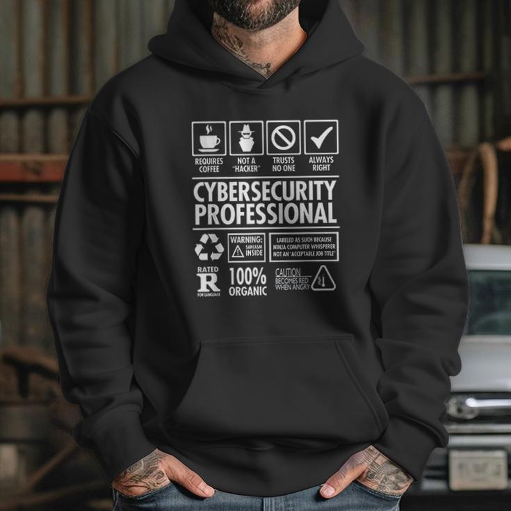 Cybersecurity Professional Not A Hacker Funny Job Hoodie Gifts for Her