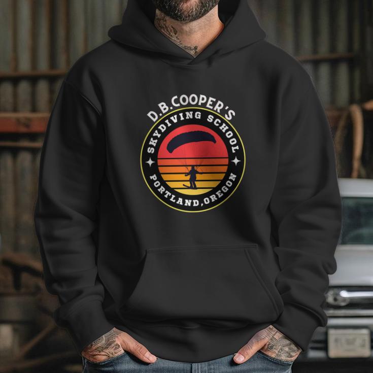 D B Cooper Robber Thief Parachute Skydiving School Portland Oregon Retro Hoodie Gifts for Her