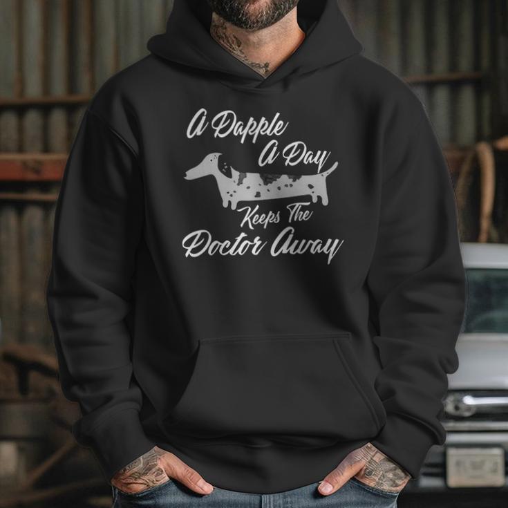 A Dapple A Day Keeps The Doctor Away Dachshund Hoodie Gifts for Her