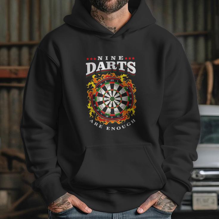 Dart Nine Darts Are Enough Dartboard In Flames Hoodie Gifts for Her