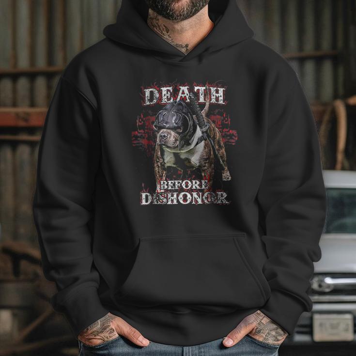 Death Before Dishonor Samurai Paco American Bully Hoodie Gifts for Her