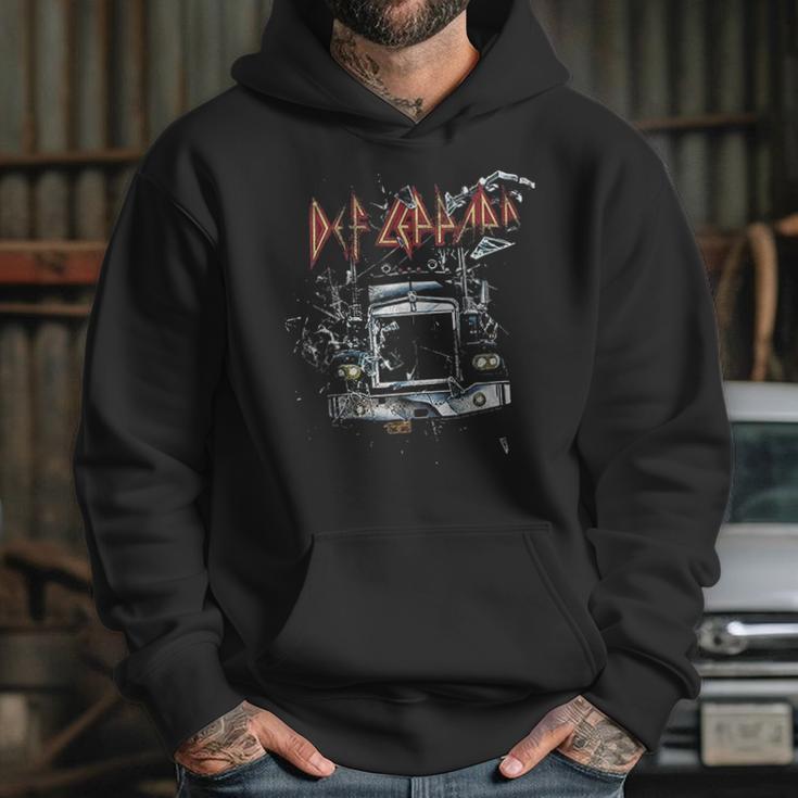 Def Leppard 80S Heavy Metal Band Rock N Roll Through The Glass Hoodie Gifts for Her