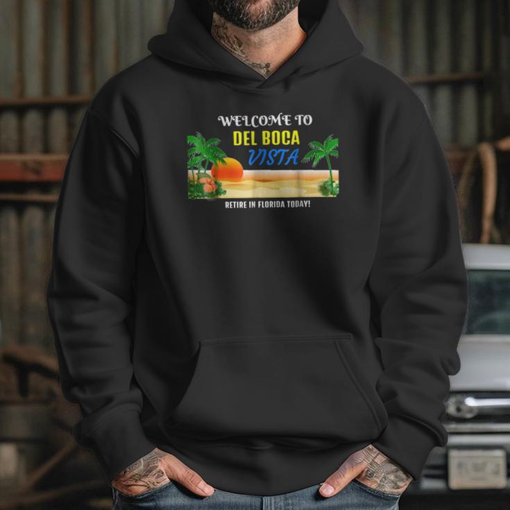 Del Boca Vista Beach Retro Hoodie Gifts for Her