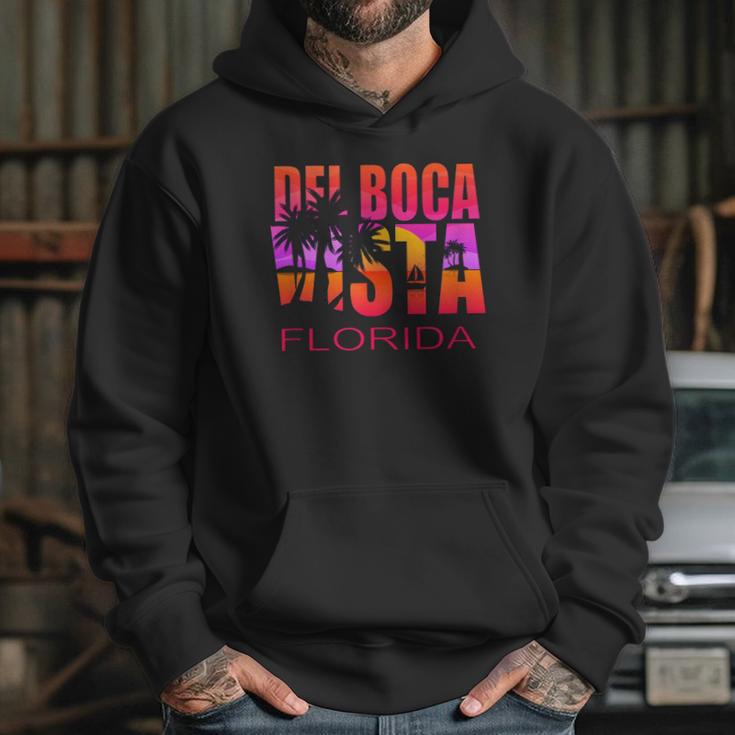 Del Boca Vista Florida Retro Hoodie Gifts for Her