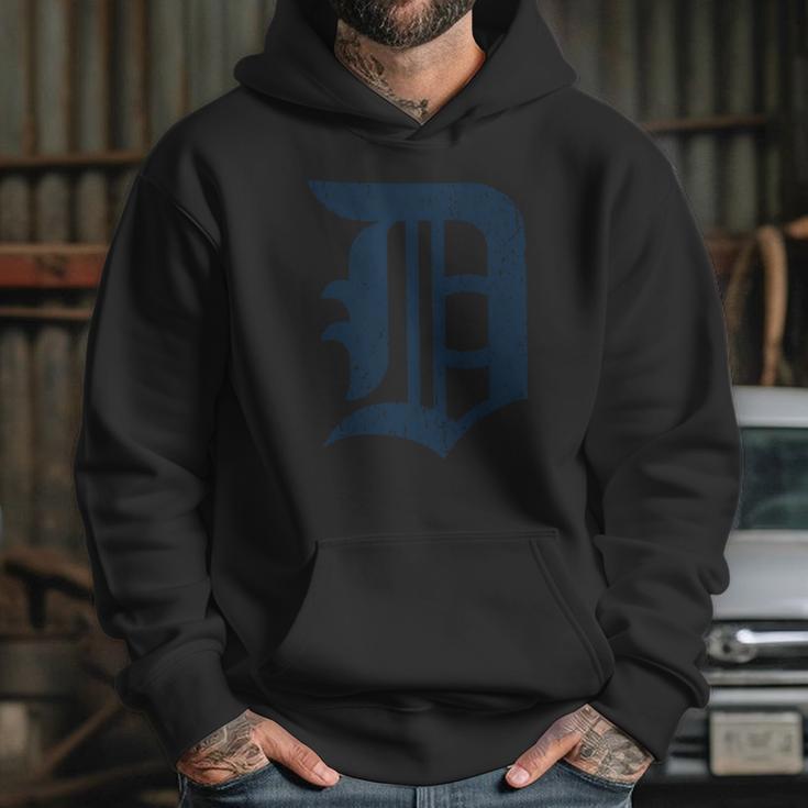 Detroit Baseball D | Vintage Michigan Bengal Tiger Retro Pullover Hoodie Hoodie Gifts for Her