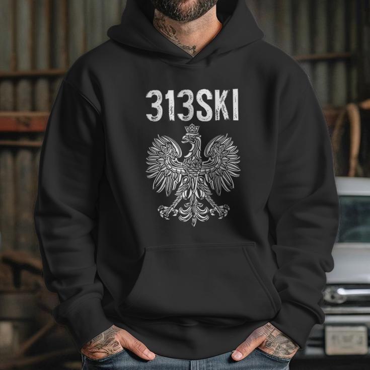 Detroit Michigan Area Code 313 Polish Pride Hoodie Gifts for Her