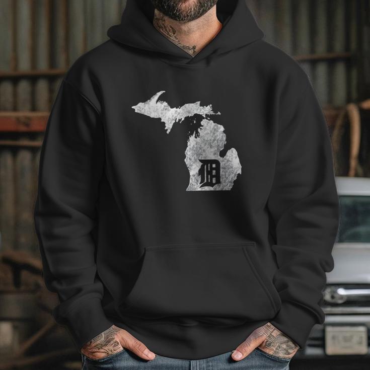 Detroit Michigan Motor City Midwest D Mitten Hoodie Gifts for Her