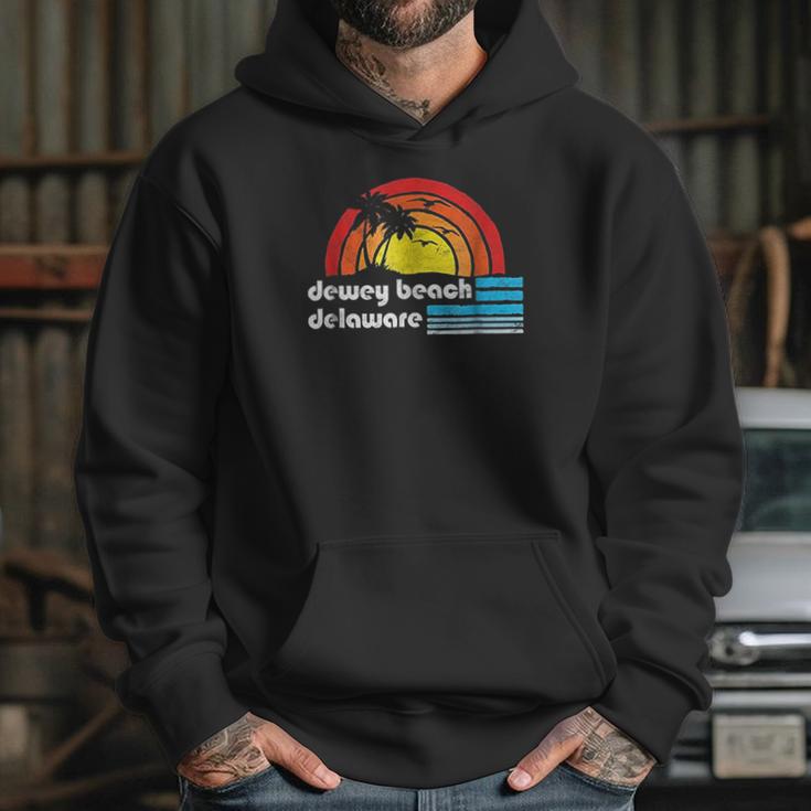 Dewey Beach Delaware Retro 80S Surfer Vibe Hoodie Gifts for Her