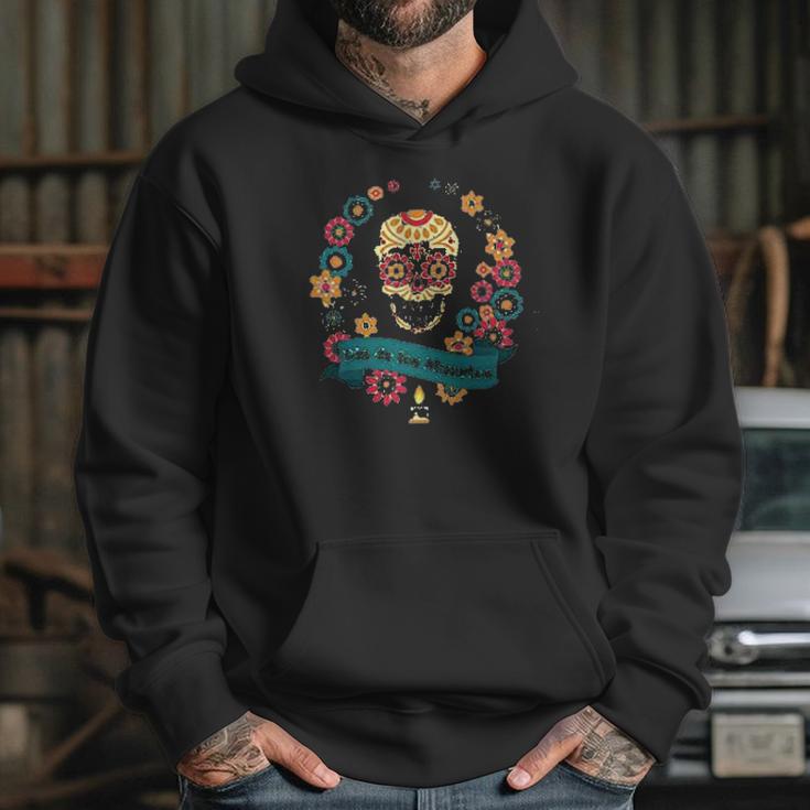 Dia De Los Muertos Sugar Skull Day Of The Dead Raglan Baseball Hoodie Gifts for Her