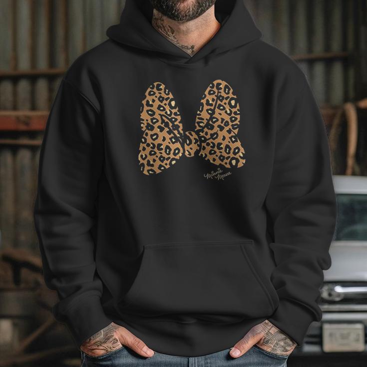 Disney Minnie Mouse Leopard Print Bow Hoodie Gifts for Her