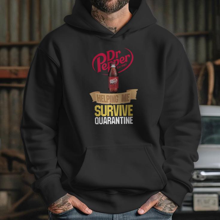 Dr Pepper Est 1885 Helping Me Survive Quarantine Hoodie Gifts for Her