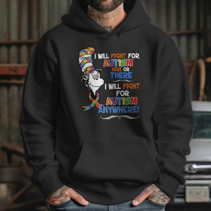 Dr Seuss I Will Fight For Autism Here Or There Autism Anywhere Shirt Hoodie Gifts for Her