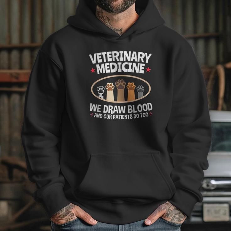 We Draw Blood Our Patients Do Too Funny Vet Tech Hoodie Gifts for Her