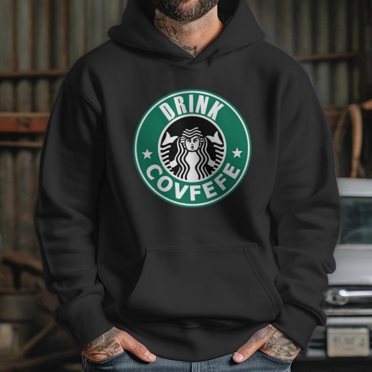 Drink Covfefe Funny Parody Logo Hoodie Gifts for Her