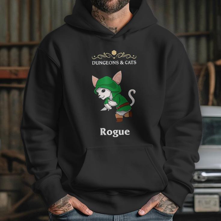 Dungeons And Cat Rogue Roleplaying Fantasy Gamers Hoodie Gifts for Her