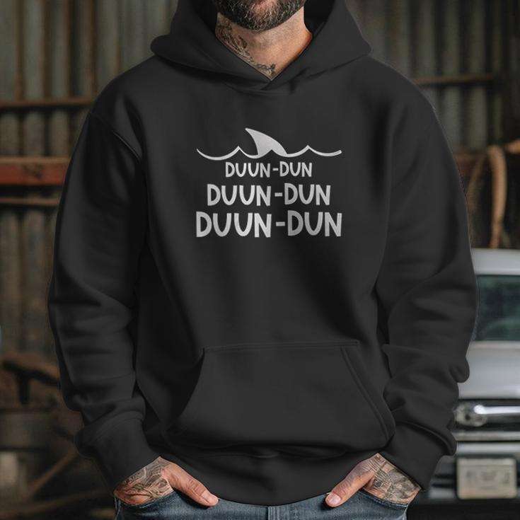 Duun-Dun 3X Shark Incoming Jaws Ocean Predator Fin Funny Hoodie Gifts for Her