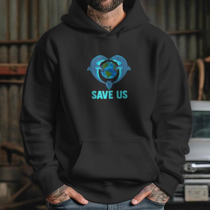 Earth Day Dolphins Environment Protection Climate Change Hoodie Gifts for Her