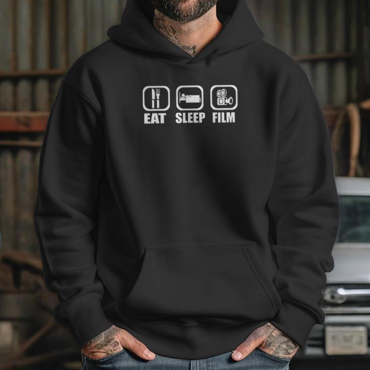 Eat Sleep Film Movie Buff Actor Director Funny Cinema Hoodie Gifts for Her