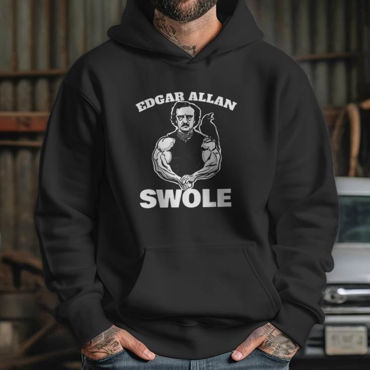 Edgar Allan Swole Funny Edgar Allan Poe Weightlifting Hoodie Gifts for Her