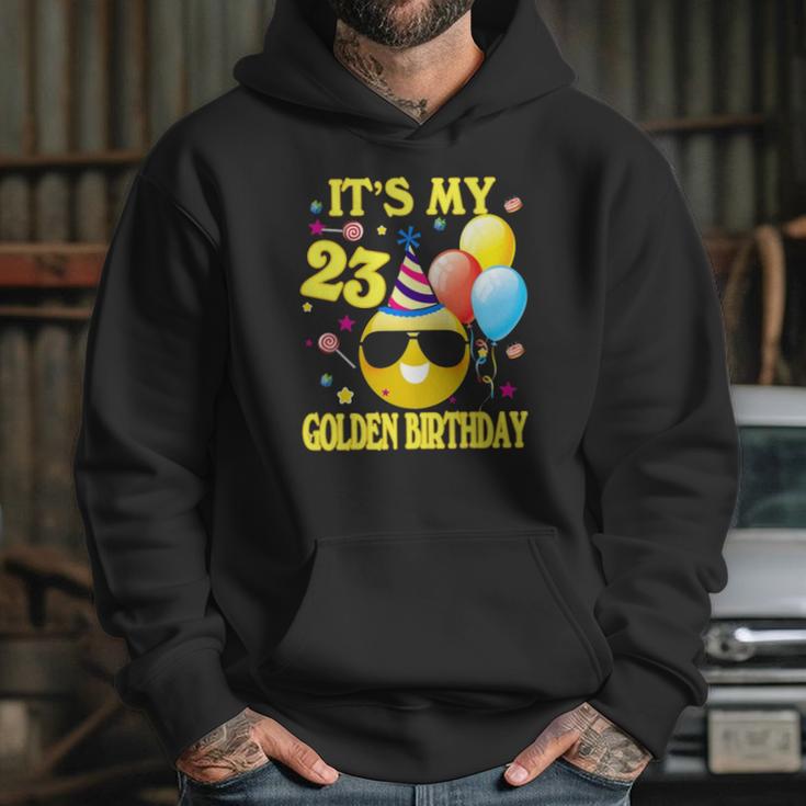 Emoji Its My Golden Birthday 23 Years Old 23Rd Hoodie Gifts for Her